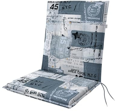 Doppler / Niederlehner Living/Gartenstuhlauflage/Niederlehner/Blau Weiß/ca. 100 x 48 x 6 cm
