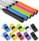 flintronic 15 Stück Griffband Tennisschläger, Griffband für Federballschläger, Badminton, Squash Schläger, Selbstklebend Griffband, Anti-Rutsch badmintonschläger- Mehrfarbig