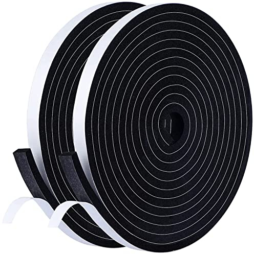 Dichtungsband Selbstklebend für Türen Fenster, 12mm(B) x 6mm(D)/8m Schaumstoff klebeband Gummidichtung Gegen Kalte Zugluft/Anti-Kollision/Schalldichter/Wasserdichter/Staubdicht