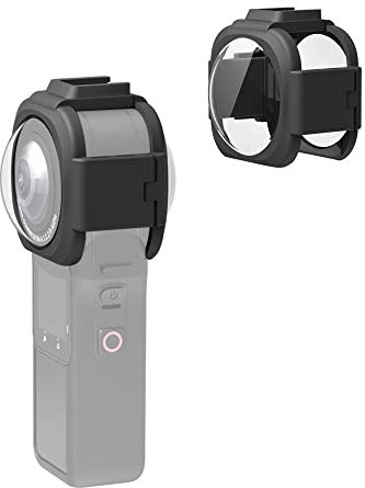Fututech Objektivdeckel für Insta360 One RS 1-Zoll 360 Edition Objektivschutz Schutzhülle mit Cold Shoe für Actionkamera, kratzfest, Zubehör für Objektivdeckel