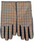BURBERRY Unisex-Handschuhe aus Textil und Leder 80444931 Micro Check beige, Beige Schwarz, 8