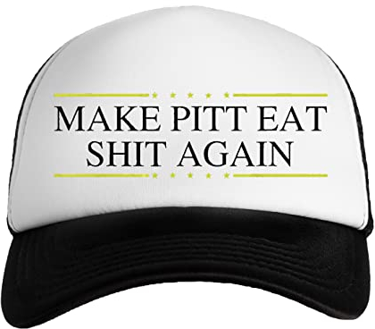 Luxogo Funny Trump Make Pitt Eat Shit Again Jungen Mädchen Kappe Baseball Snapback Boys Girls Cap