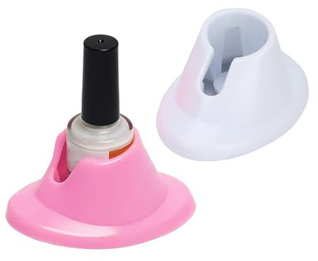 ANKROYU Supporto per smalto per unghie in gomma morbida da 2 pezzi, organizer per smalto per unghie, portabottiglie per smalto inclinato, supporto per smalto anti-rovesciamento per salone di nail art