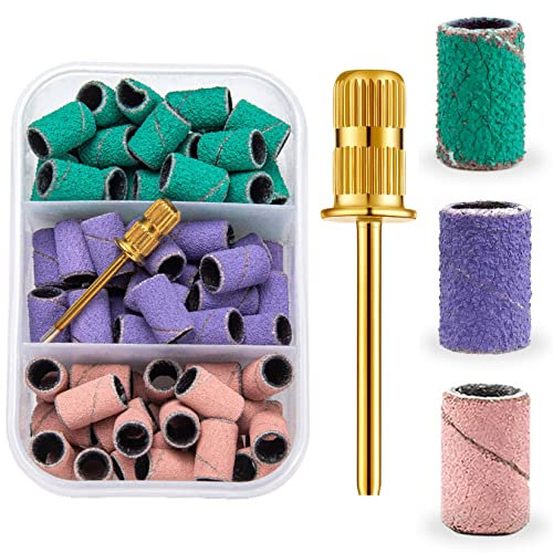 Broca Manicura,Homeet 75pcs Torno para las Uñas Grano Fino Grueso 80#120#180# Pulidor de Uñas Taladro de Uñas para Manicura y Pedicura Eléctrico