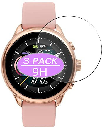 VacFun Lot de 3 Protection d'écran en Verre Trempé, compatible avec FOSSIL GEN 6 WELLNESS EDITION 44mm, 9H Film Protecteur Tempered Glass Screen Protector
