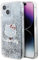 CG Mobile Hello Kitty HKHCP15SLIKHET Case for iPhone 15 6.1 Inch Silver Hard Case Liquid Glitter Charms Kitty Head