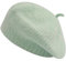 ZLYC Damen Kabel Stricken Baskenmützen Geflochtene Baggy Wolle Barett Winter Warmer Beanie(Einfarbig Mintgrün)