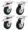 HD BRICO Set da 4 Ruote 75 mm (2 Girevoli + 2 Con Freno) - Ruote Pivotanti per Mobili, Carico 200 kg - Per Uso Interno ed Esterno - Rotelle Piroettanti