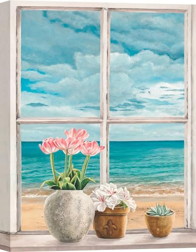ART PRINT CAFE' – Quadri finestra - stampa su tela - Remy Dellal, Vista sul mare I - misura 60x40 cm
