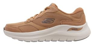 Skechers Men's Arch Fit 2.0 The Keep Sneaker, Whiskey Suede/Mesh/Duraleather/Trim, 12 UK