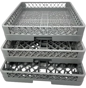 Morleos cestello lavastoviglie, cestello posate, scolapiatti, diverse varianti disponibili: piatti, posate, bicchieri - 50 x 50 x 10 cm cestello lavatrice (Set di cestelli per i piatti)
