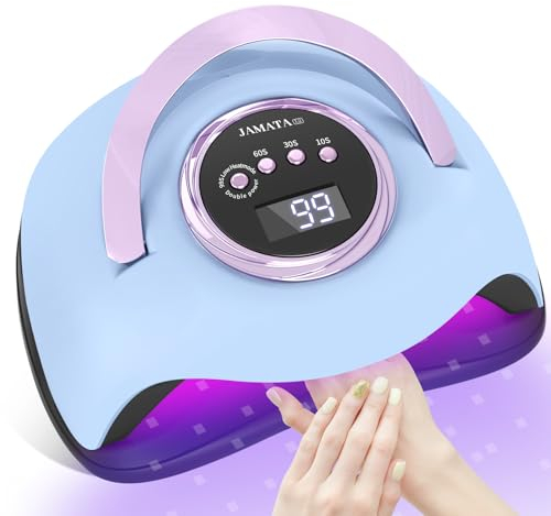 JAMATA Lampada Unghie UV LED da 180W,Fornetto Unghie Semipermanente LED con 4 Timer,Sensore di Avvio Automatico,Lampada per unghie per Manicure Pedicure,Lampade Led Unghie in Gel con Touch Screen LCD