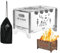 Decorhome Holzofen für den Außenbereich,Brennholzofen für den Außenbereich, Klappbarer Grill-Brennholzofen, Edelstahl-Außenofen für Camping, Rucksackreisen, Auto