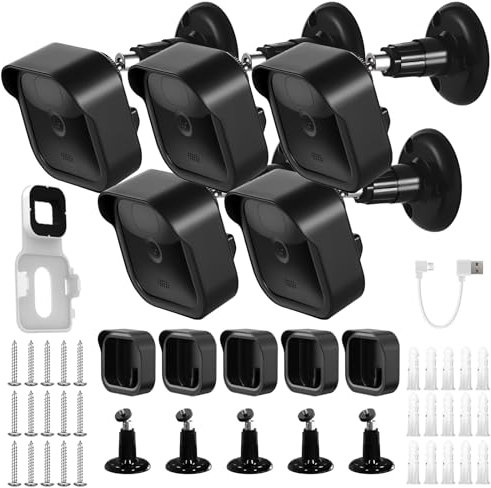 5 Stück Blink Outdoor Kamera Wandhalterung Halterung: Sporgo 360°Verstellbare Blink Kamerahalterung mit Schutzhülle Zubehör für Blink Outdoor Kamera und Blink Indoor Sicherheitskamera System