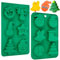 Xmtiom Moldes de Silicona Navideños 2 Piezas un molde para árbol de Navidad un molde para árbol de Navidad para Chocolate Caramelos Galletas 12 cavidades