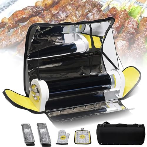 Grills De Camping à éNergie Solaire (200W En Plein Soleil), La TempéRature Peut Atteindre 288 °C, Cuiseur Solaire Portable, Chauffage Par Tube Collecteur Solaire Sous Vide