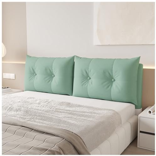 Kopfteilbezug für Metallbett, wasserdicht, PU-Leder, gepolstert, 150 x 61 x 15 cm, Grün