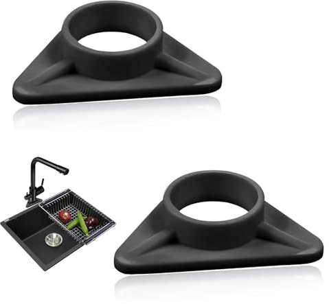 2 PCS Renfort d’évier en plastique pour robinetterie d'éviers en acier inoxydable,Stabilisation de Plomberie pour évier en Acier inoxydable à paroi Mince Stabilisateur Anti-balancement et Ressort ABS