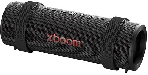 LG xboom Grab Core by will.i.am, xboom Signature Sound, Portable Bluetooth Speaker, up to 19 Hours of Playback, IP67 Dust and Water Resistant, MIL-STD 810H Durability, Adjustable Carrying Strap