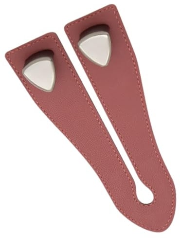 GRIRIW Metal and PU Car Seat Back Storage Hook Double Hook for Bags
