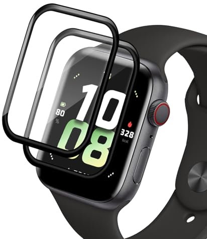 Carantee 2 Pièces Verre Trempé pour Apple Watch Series 7(41mm), HD Haute Sensibilité Film Protection écran pour Watch 41mm, Ultra Résistant Dureté 9H vitre protection, Sans Bulles Protection D'écran