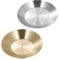 KICHOUSE 2 Pezzi piattino in acciaio inossidabile Piatto vassoi Salsa stoviglie ciotole per salse ciotole da dessert ciotole per contorni piatti per antipasti Piatti di condimento