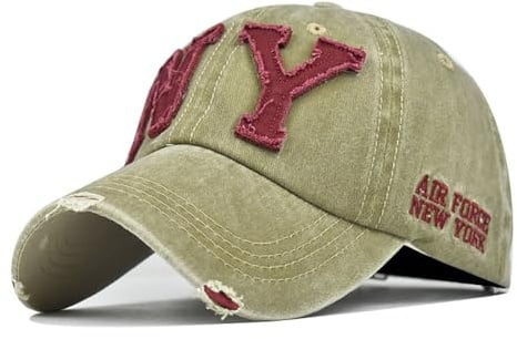 NY Bestickte Basecap Klassische Vintage Baumwolle Cap New York Neutral Basecap Outdoor Cap