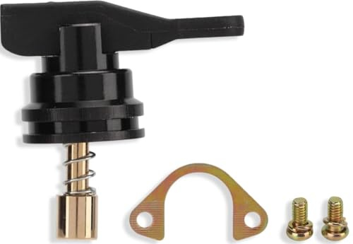 CYTGOUPER Manueller Choke Vergaser-Chokeschalter 53015, Vergaser Handgriff Chokeschalter aus Aluminium, Schwar Vergaser Synchrontester für PHVA PHVB PHBN 53015