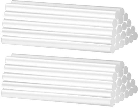 50 Pack Hot Glue Sticks, 7mm x 100mm Clear High Tack EVA Adhesive Sticks for Mini Glue Guns, Fast Heating Glue Sticks for DIY Crafts, Home Repair & Sealing