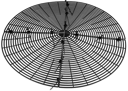 Blumentopf Schutzgitter 52x52x0,5cm Kunststoff Schwarz für Pflanzen | Zuschneidbare Netzabdeckung, Glatte Kanten ohne Grat, für Balkon und Büro, Schützt Erde vor Katzen