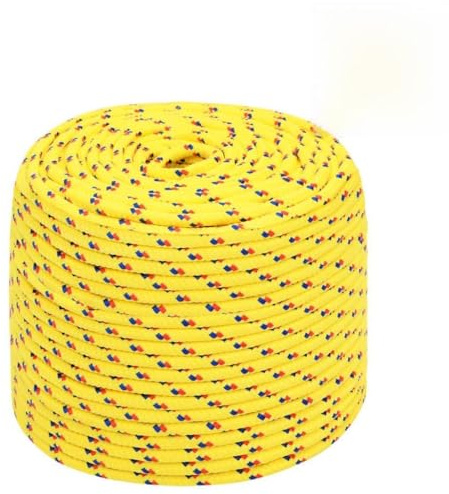 INLIFE Corde de Bateau Jaune 8 mm 100 m Polypropylène