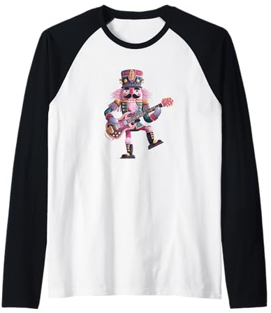 Costume de Guitare Casse-Noisette Rose drôle Manche Raglan