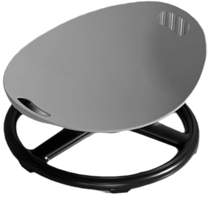 rockible Chaise pivotante pour enfants, antidérapante, supportant le poids, pratique et stable, avec siège pivotant et jouet sensoriel pour enfants (garçons, Gris