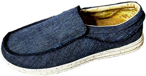 Slip on Shoes for Men Loafers Casual Boat Non Slip Comfortable Deck Shoes Work Penny Driving Shoes Blue Size 9 UK