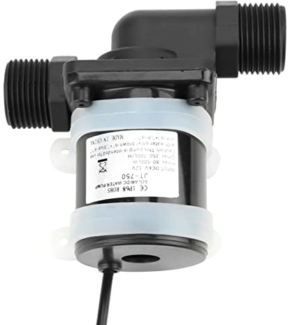 lyrlody Mini Bomba de Agua DC 12V 750L H Motor sin Escobillas Bomba de Circulación Sumergible con Base de Goma para de Enfriamiento de Agua Dulce