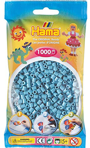 Hama 207-31 Bügelperlen 1000 Schreibwaren, Turkis, talla única, Turquoise