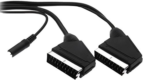G&BL 657 Cavo Audio-Video, Scart M - Scart M con Jack 3.5 F Stereo, 2.0 m, Nero