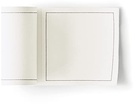 MY DRAP – Rouleau de 50 serviettes en tissu , Serviettes Cocktail , 100 % Coton , Réutilisables , 11 x 11 cm , Couleur Écru , Format Rouleau, en Unités Prédécoupées