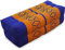livasia Block Yogakissen eckig - 17x34x12cm - Meditationskissen mit Kapok, Stützkissen Bolster rechteckig, Yoga Pilates Zubehör Nackenkissen, Thaikissen fest handgefertigt (Blau/Gelb)
