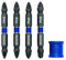 IRWIN Tools IMPACT Performance Series Doppelendschraubendreher-Power-Bit, Phillips, 6,5 cm Länge, 5-teiliges Set mit magnetischem Schraubhalter-Aufsatz IWAF32DEPH5