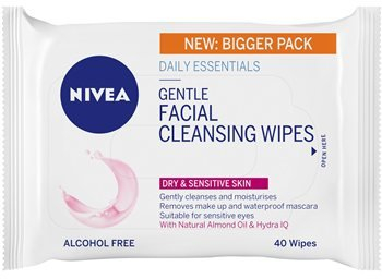 Nivea Daily Essentials Gentle Facial Cleansing Wipes - Pack of 2