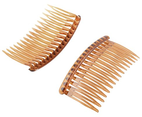 sourcingmap 2 Stk Frauen Dame Kunststoff 16 Zähne Schick Selberbasteln Haar Kamm Gleiten Haarnadel Braun DE de
