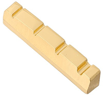 Lyws 42 x 6 mm pré-rainuré Écrou laiton 4 cordes pour basse électrique