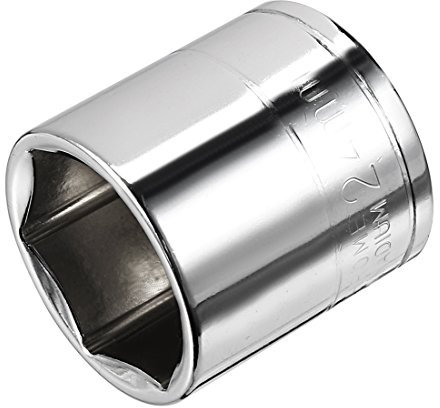 Sourcingmap 3/8-Inch Drive 24mm 6-Point Shallow Socket, Metric, Cr-V