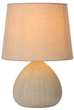 LUCIDE RAMZI - Tischlampe - Ø 18 cm - 1xE14 - Beige