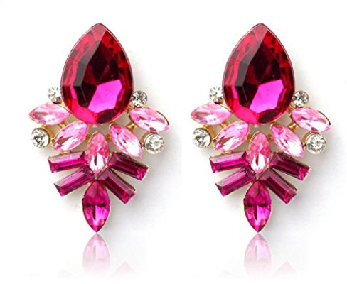 Walaka Boucles D'Oreilles Mode Pendant Femme-1 Paire Mode Femme Strass Crystal Goutte Alliage Oreille Goujons Boucles D'Oreilles (C)