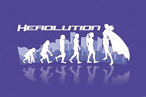 1art1 Super-Héros Sticker Mural Hérolution Poster Papier Peint Autocollant 180x120 cm