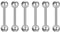Briana Williams 6er Silber Zungenpiercing Brustwarzenpiercing Industrial Piercing Barbell Set 12/14/16/18/20/25/32/35/38mm Stablänge