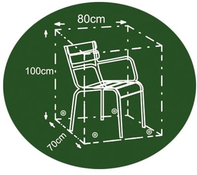 Gartenstuhl Schutzhülle 80x70x100 cm Abdeckhaube Anthrazit Wetterschutz | BURI, wetterfest, UV-beständig, Möbelabdeckung, Regenschutz, Witterungsschutz, reißfest, Gartenmöbel, langlebig