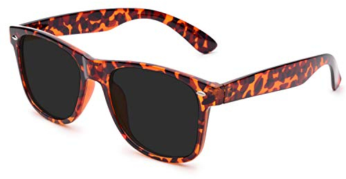 Fuisetaea Outdoor Retro Distance Polarized Myopia Sonnenbrille -2.00 Driving Tinted Grey Nearsighted Brille